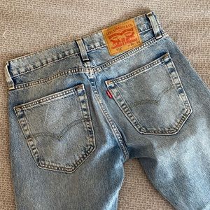 Levi’s 512 jeans with buffalo plaid